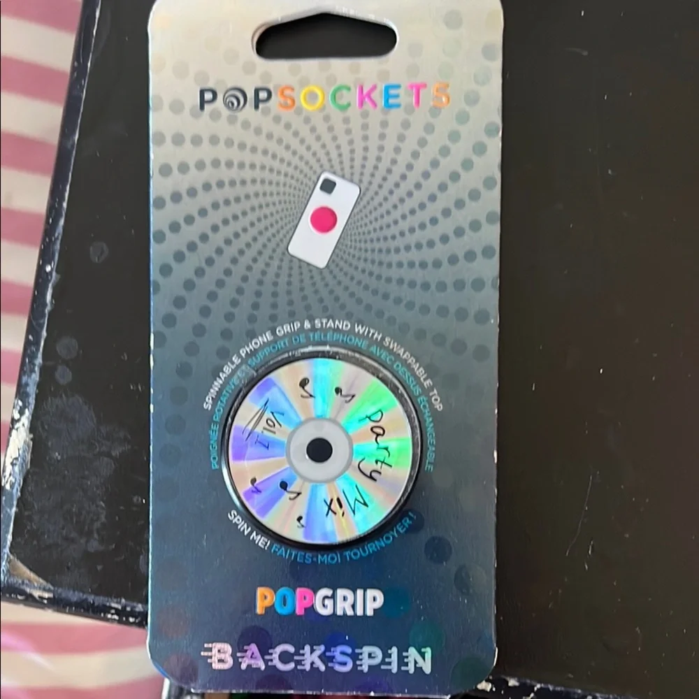 PopSocket PopGrip Backspin - Holographic Silver